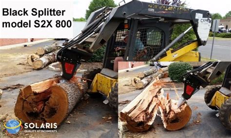 mini skid steer cone log splitter|solaris log splitter attachment.